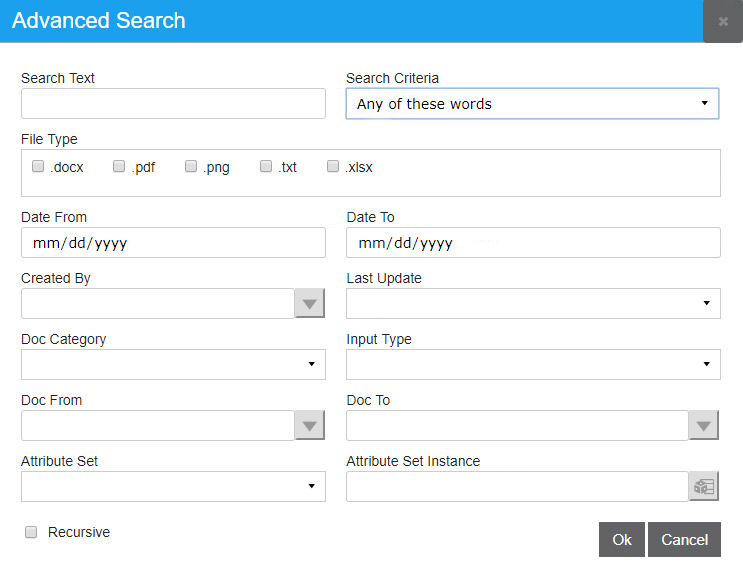 advance search dms features